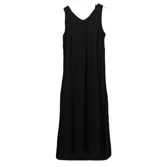 SINGLE THREAD Bohemian Tiered A-Line Sleeveless Midi Dress - NWT - Black - Large - Picture 4 of 5